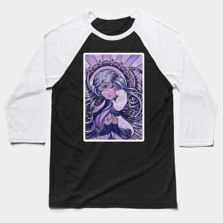 Ferret and Guardian Angel - White Outlined Version Baseball T-Shirt